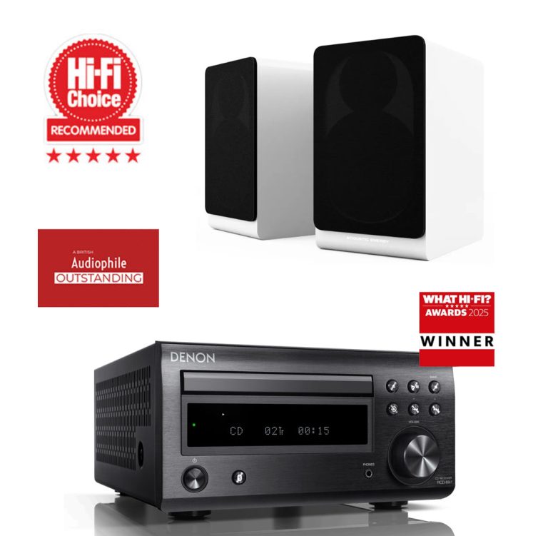 מערכת סטריאו משולבת CD רמקולים מדפיים ונגן CD