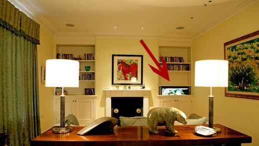 זרוע חשמלית לטלויזיה מעלית עולה ויורדת בסלון